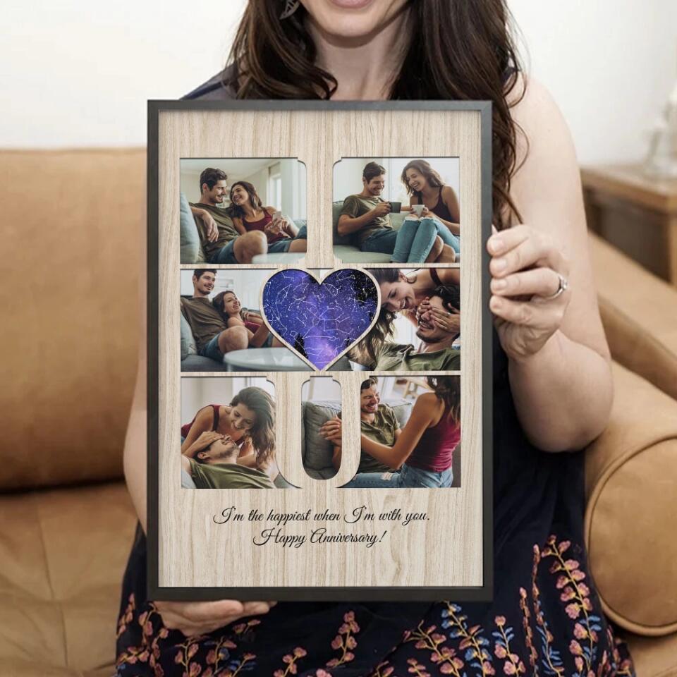 I Love You I'm The Happiest Custom Canvas Poster Anniversary Gift For Couples