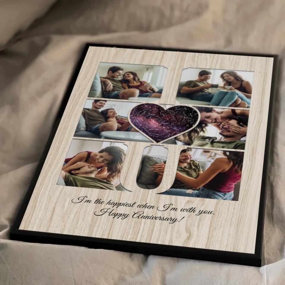 I Love You I'm The Happiest Custom Canvas Poster Anniversary Gift For Couples