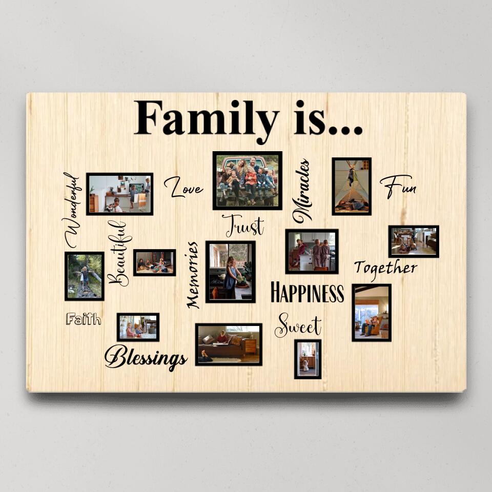 What is family to you? Your answer will be on this canvas - Best Gift Idea for Parents, Grandparents, Family - Personalized Canvas/poster - 212IHNVSCA971