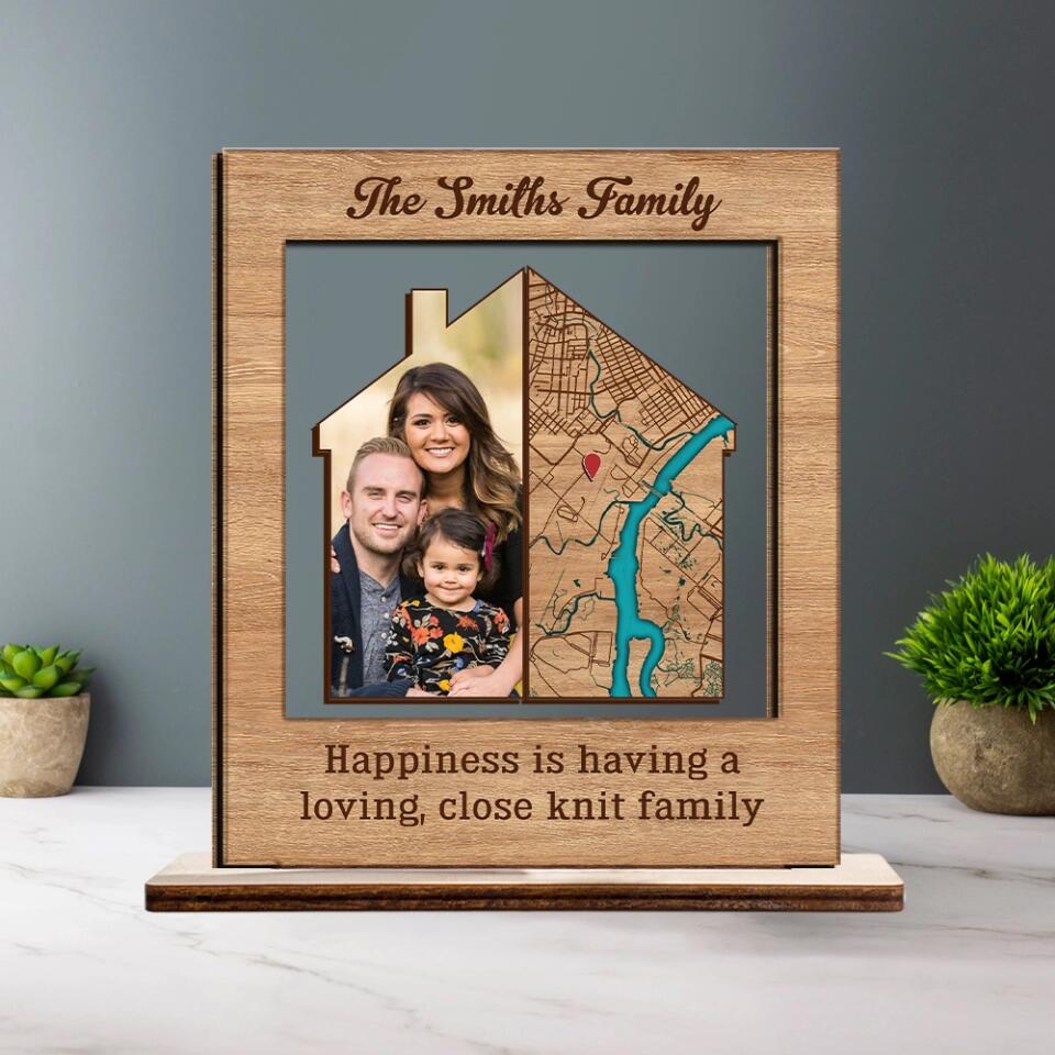 Where It All Began Sign Retro Map - Housewarming Gifts - Cusom Wooden Plaque - Anniversary Gift For Couples