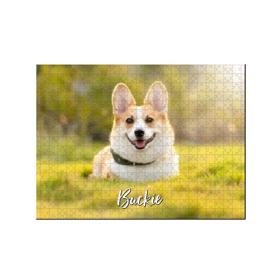 A Lovely Dog/Cat Your Loved Pet - Personalized Upload Photo Horizontal Puzzle - Gift For Pet Lovers