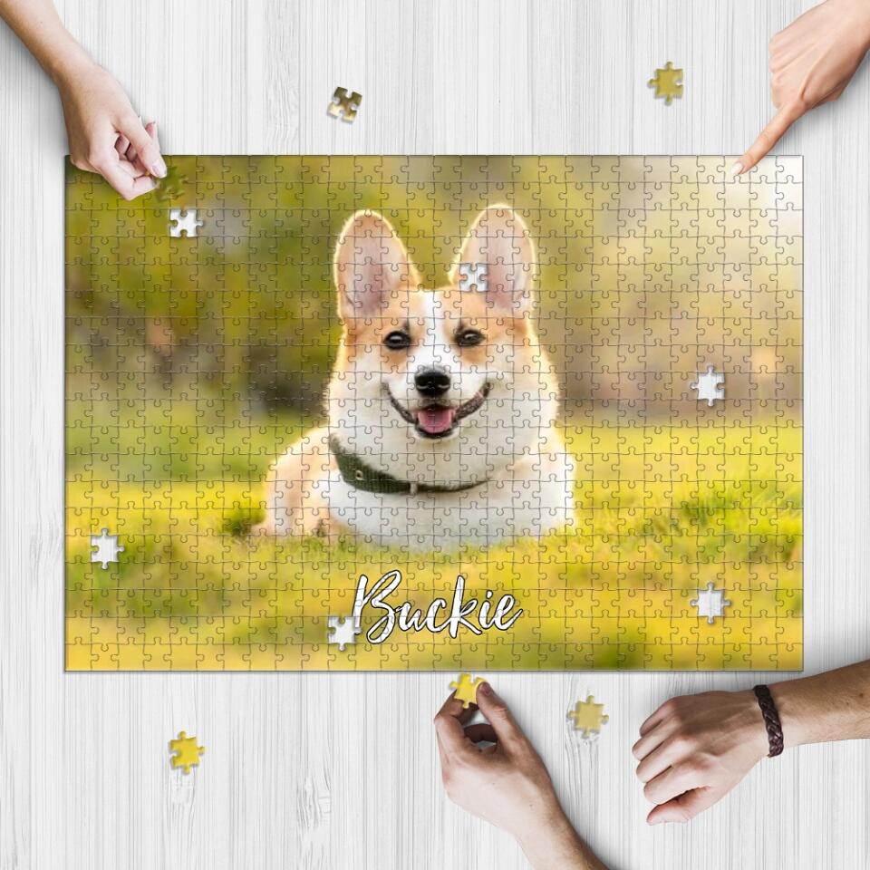 A Lovely Dog/Cat Your Loved Pet - Personalized Upload Photo Horizontal Puzzle - Best Gift For Pet Lovers For Dog/Cat Lovers - 212ICNNPPZ417