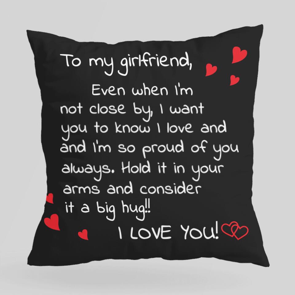 Personalized Valentine Gifts - To My Girlfriend Love Quote Pillow Valentine's Day Gifts For Couples