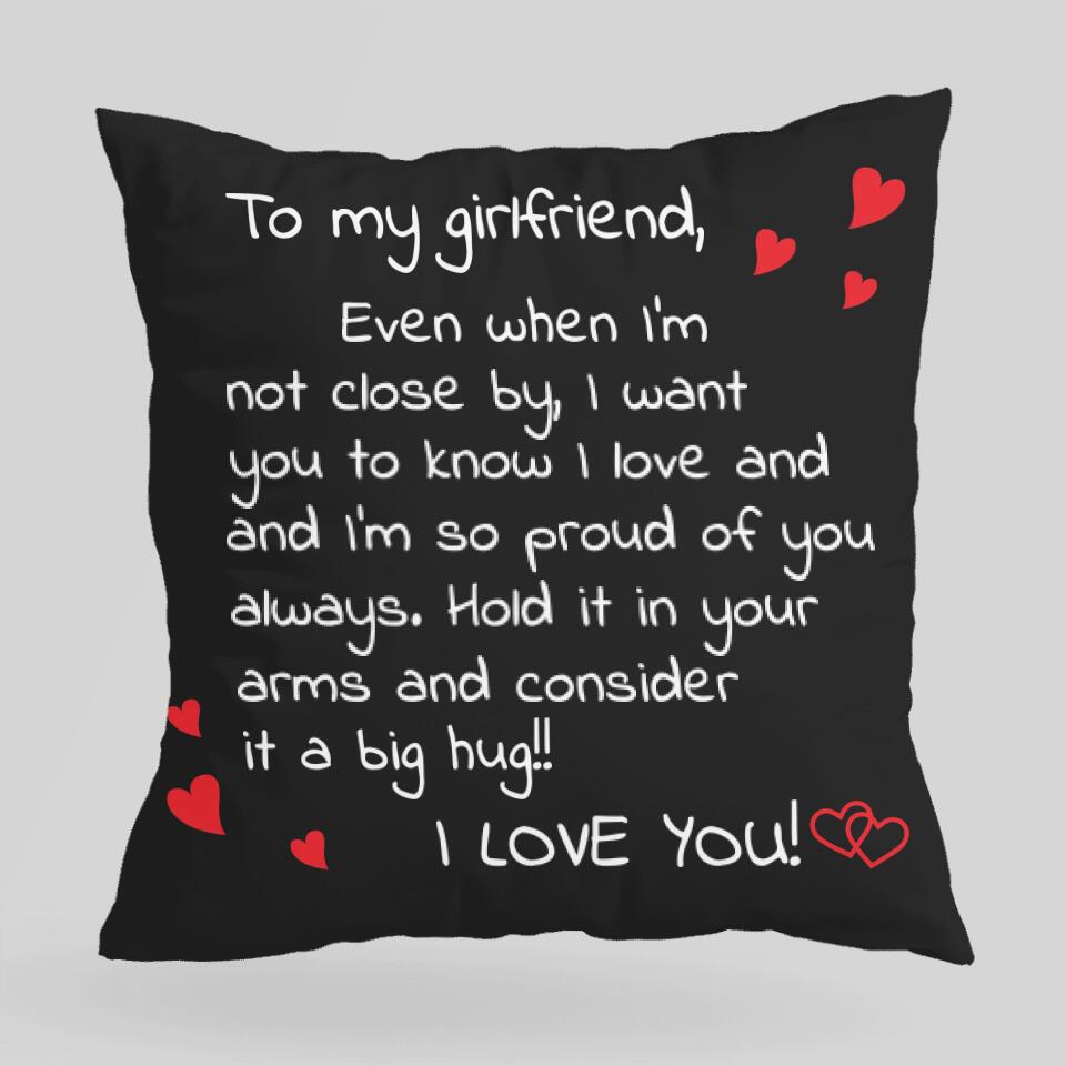 Personalized Valentine Gifts - To My Girlfriend Love Quote Pillow Valentine's Day Gifts For Couples