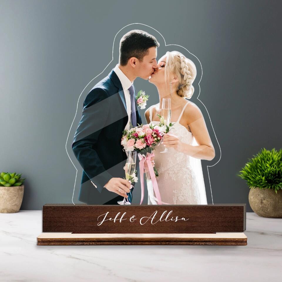 Personalized Photo Anniversary Potrait Acrylic Plaque - Best Valentine Gift for Couple, Husband, Wife, Boyfriend/Girlfriend - 212IHNBNWP975