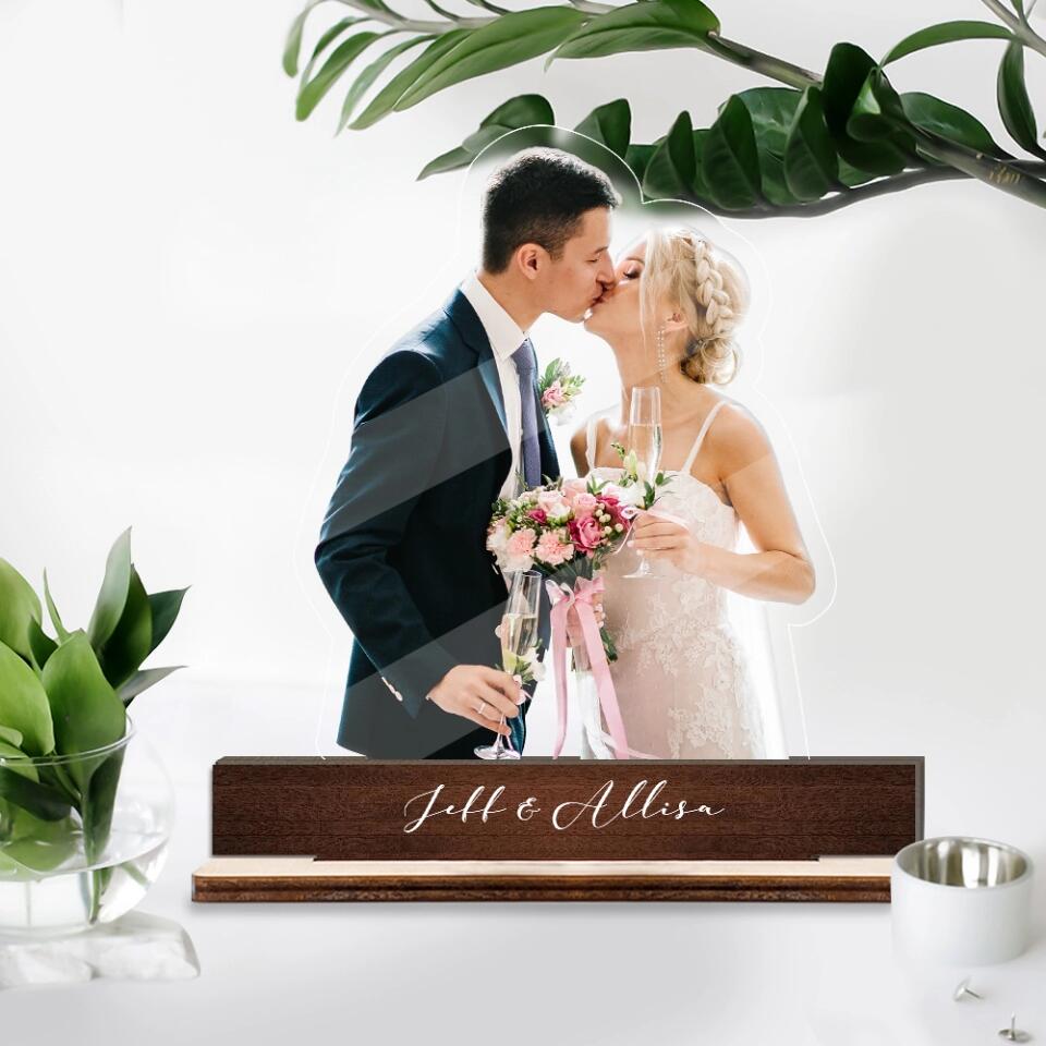 Personalized Photo Anniversary Potrait Acrylic Plaque - Best Valentine Gift for Couple, Husband, Wife, Boyfriend/Girlfriend - 212IHNBNWP975