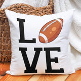 Love Football Soccer Basketball Baseball - Canvas Pillow - Personalized Name - Custom Number - Best Gift for Sport Lover - for Sport Fan - Boys Room Decor - 212ICNLNPI389