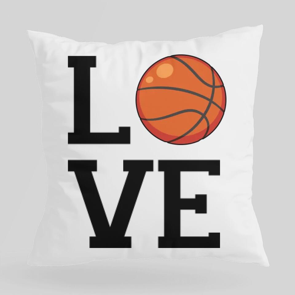 Love Football Soccer Basketball Baseball Personalized Canvas Pillow Gift For Sport Lover