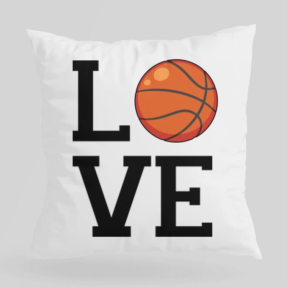 Love Football Soccer Basketball Baseball Personalized Canvas Pillow Gift For Sport Lover