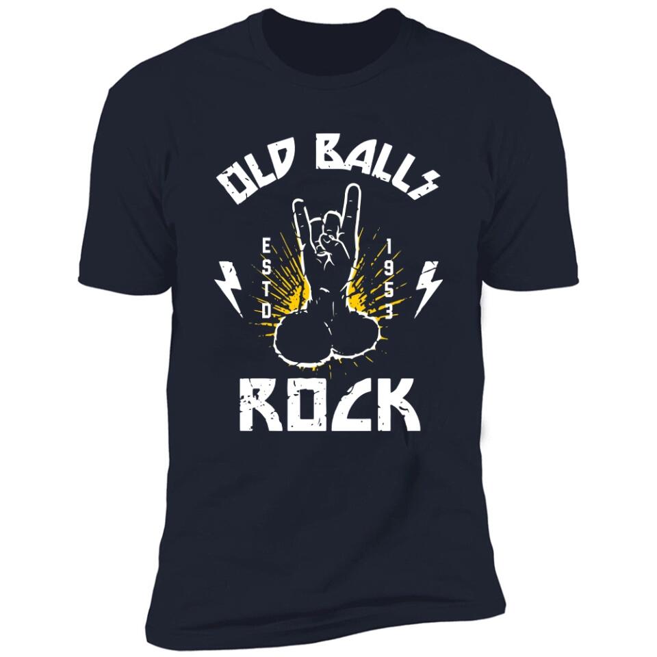 Old Ballls Rock ESTD 1943 - Personalized Crew Neck Sweatshirt - Best Gift For Old Men for Dad/Grandpa/Uncle - Best Birthday's Gift For Old Man - 301IHNVSTS0008