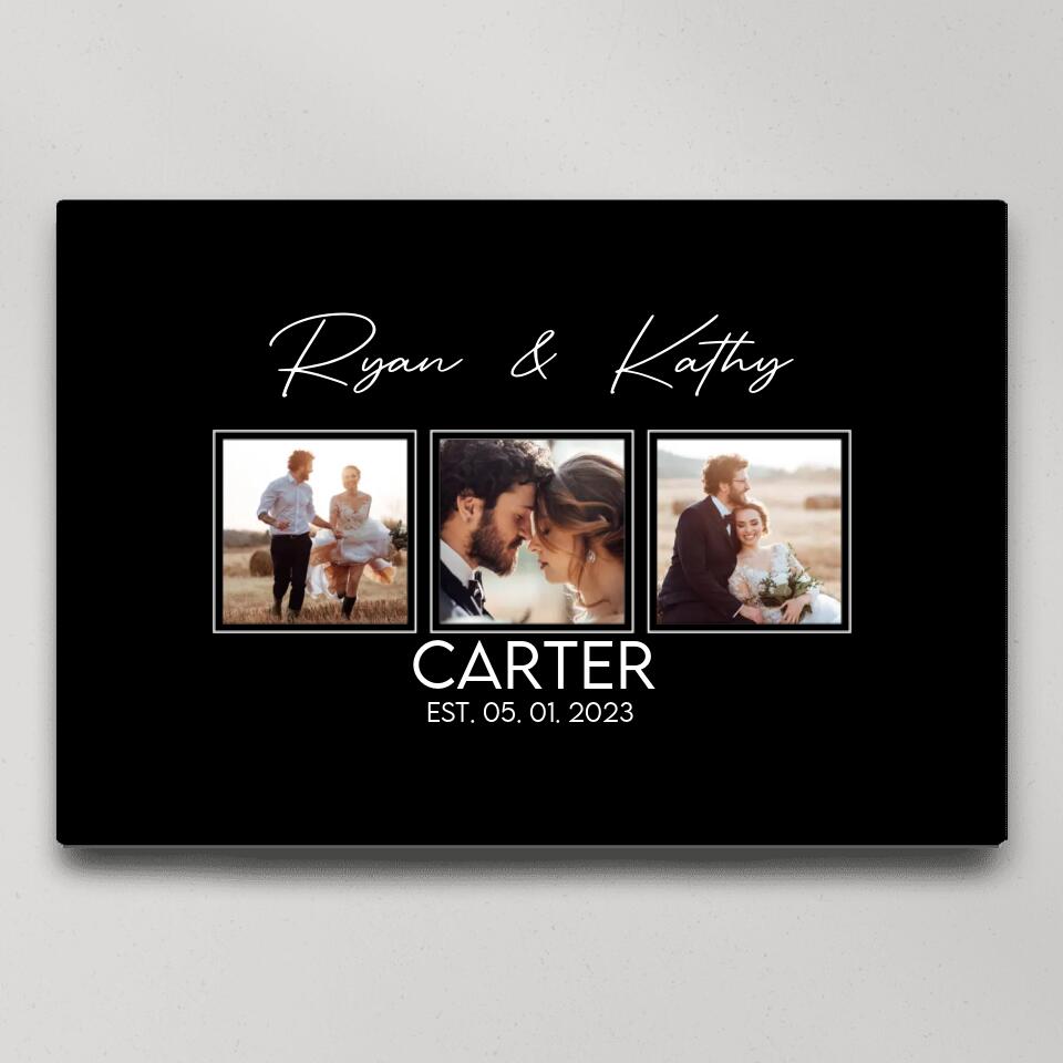 Personalized Valentine Gifts - Wedding Guest Book Sign Custom Canvas Poster Best Wedding Gift For Couples