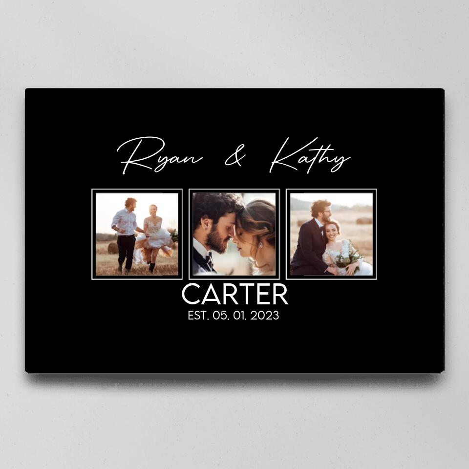 Personalized Valentine Gifts - Wedding Guest Book Sign Custom Canvas Poster Best Wedding Gift For Couples