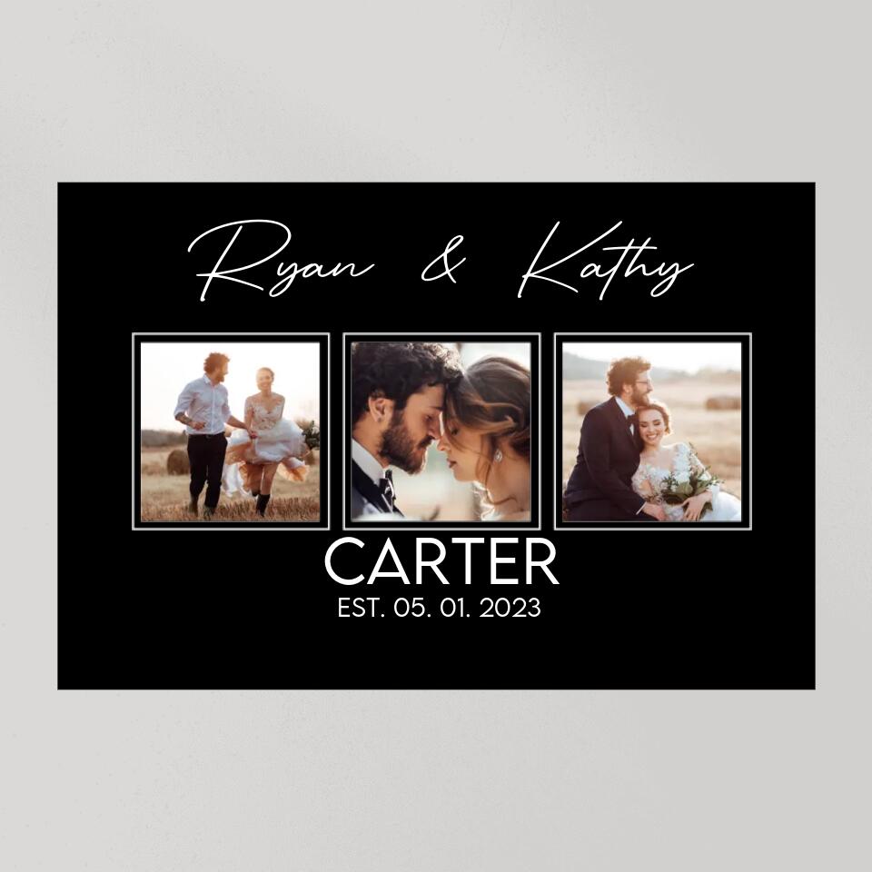 Personalized Valentine Gifts - Wedding Guest Book Sign Custom Canvas Poster Best Wedding Gift For Couples