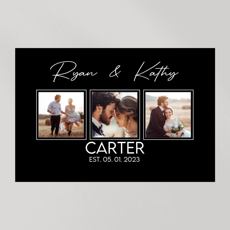 Personalized Valentine Gifts - Wedding Guest Book Sign Custom Canvas Poster Best Wedding Gift For Couples