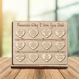 Reasons Why I Love You Dad - Special Wooden Plaque - Best Gift For Dad For Father For Him - Anniversary Gift For Old Men - 301ICNNPWP0013