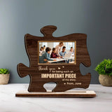 Thank You for Being Such An Important Piece of My Story - Personalized Name & Photo - Wooden Plaque - Birthday Gift / Appreciation Gift for Teacher Principal Coworker Boss Baby Shower Hostess - 301ICNNPWP0018