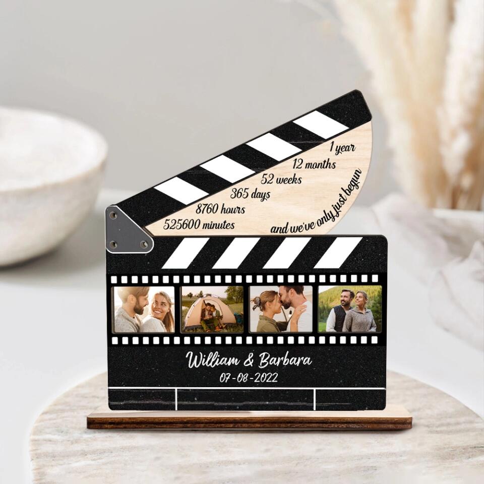 1 Year Anniversary - Custom Shape Wooden Plaque 3 Layers - Best 1 Year Anniversary Gift For Couple - 301IHPLNWP036