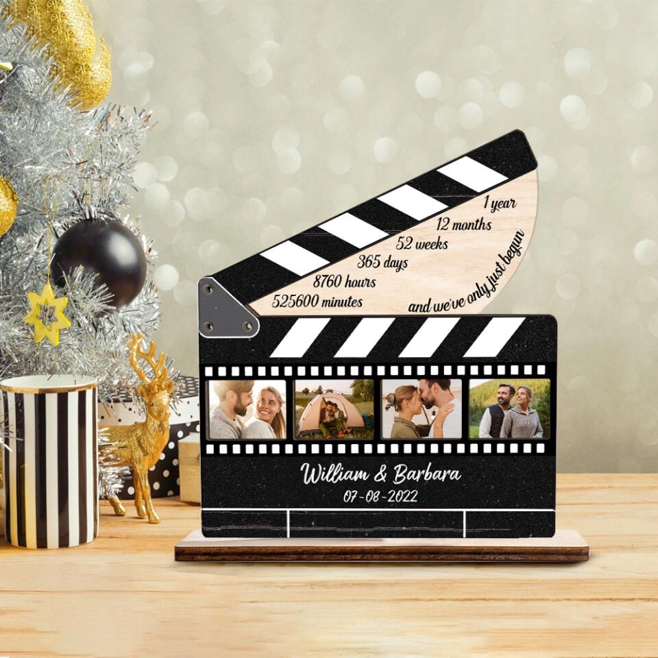 1 Year Anniversary - Custom Shape Wooden Plaque 3 Layers - Best 1 Year Anniversary Gift For Couple - 301IHPLNWP036