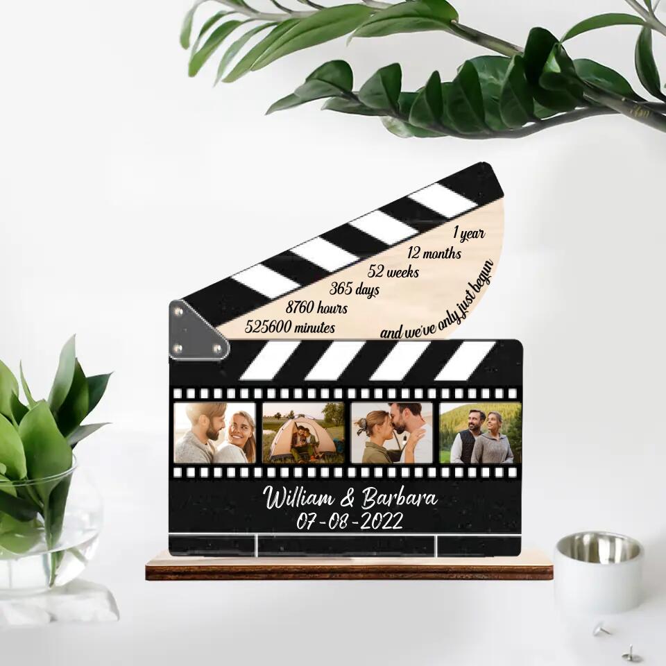 1 Year Anniversary - Custom Shape Wooden Plaque 3 Layers - Best 1 Year Anniversary Gift For Couple - 301IHPLNWP036