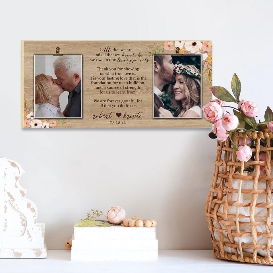 We Are Forever Grateful For All That You Do For Us Personalized Wooden Sign
