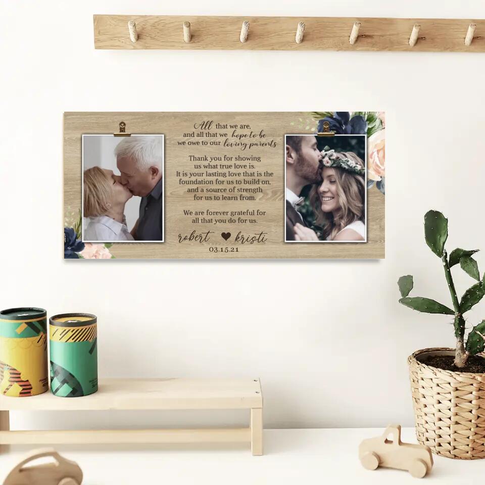 We Are Forever Grateful For All That You Do For Us Personalized Wooden Sign