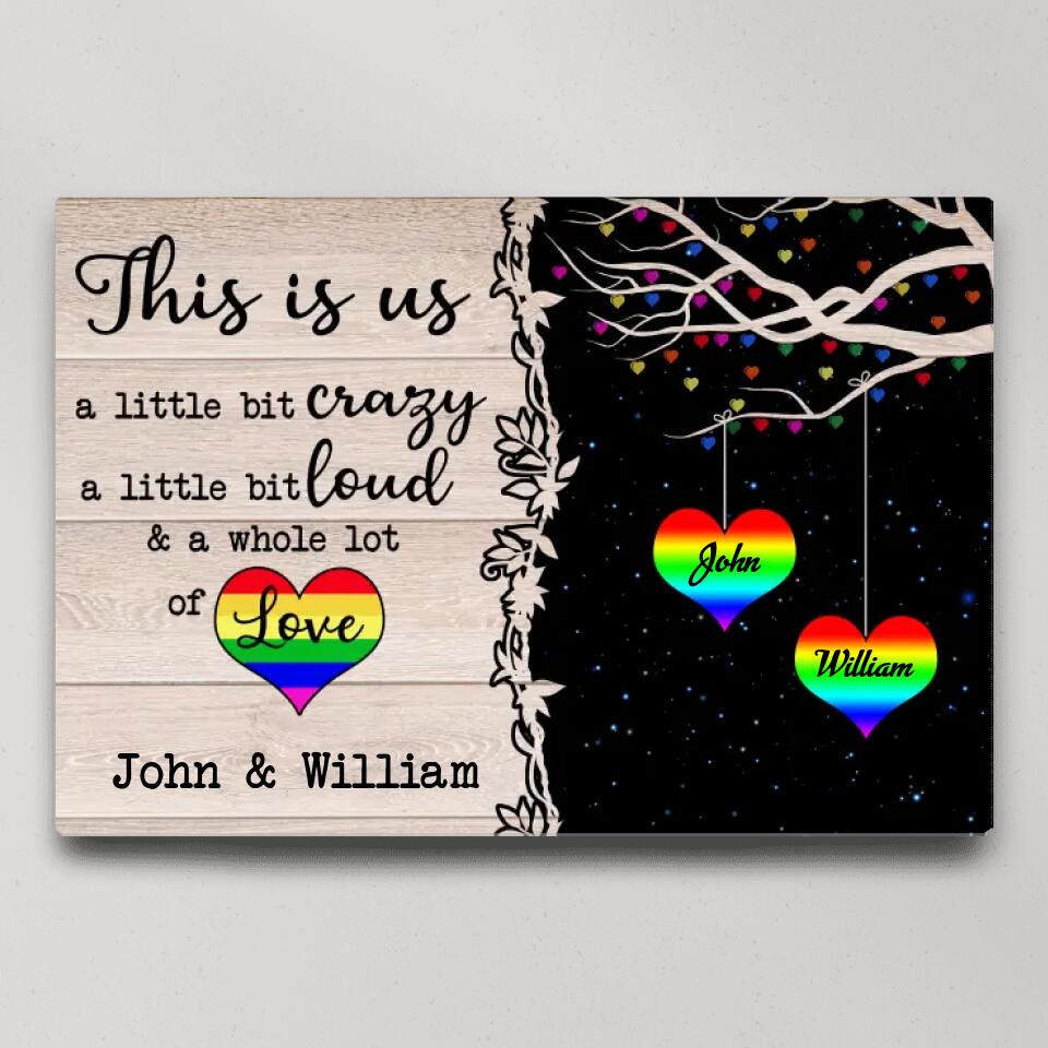 LGBT This Is Us Custom Canvas Poster Anniversary Gifts For Couples