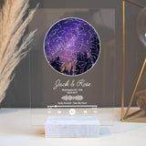 Custom Star Map With Favorite Song- Personalized Acrylic Plaque - Anniversary Gift For Couple | 209IHPBNAP156