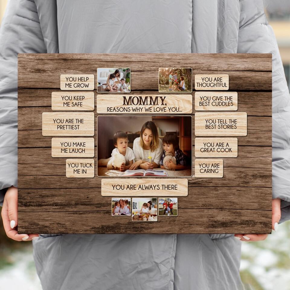 11 Reasons Why We Love Daddy/Mommy - Custom Canvas Poster - Birthday Gift For Parents Grandparents