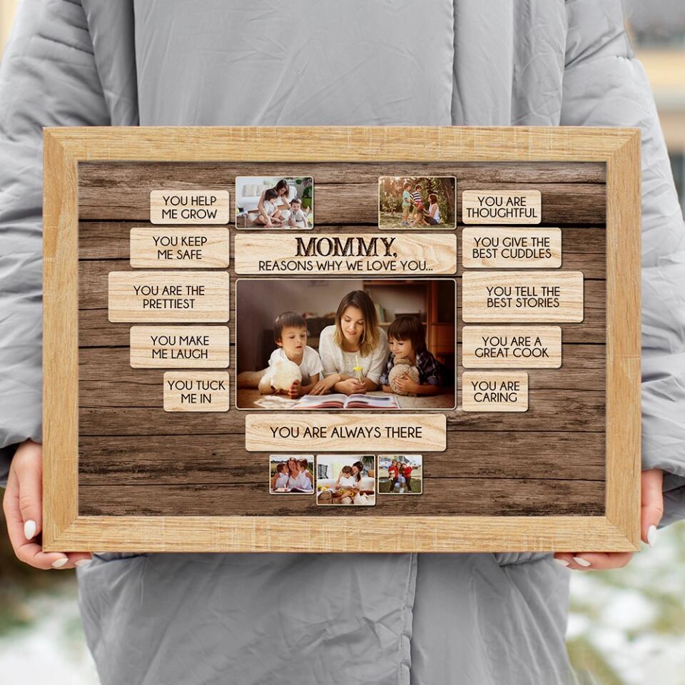 11 Reasons Why We Love Daddy/Mommy - Custom Canvas Poster - Birthday Gift For Parents Grandparents