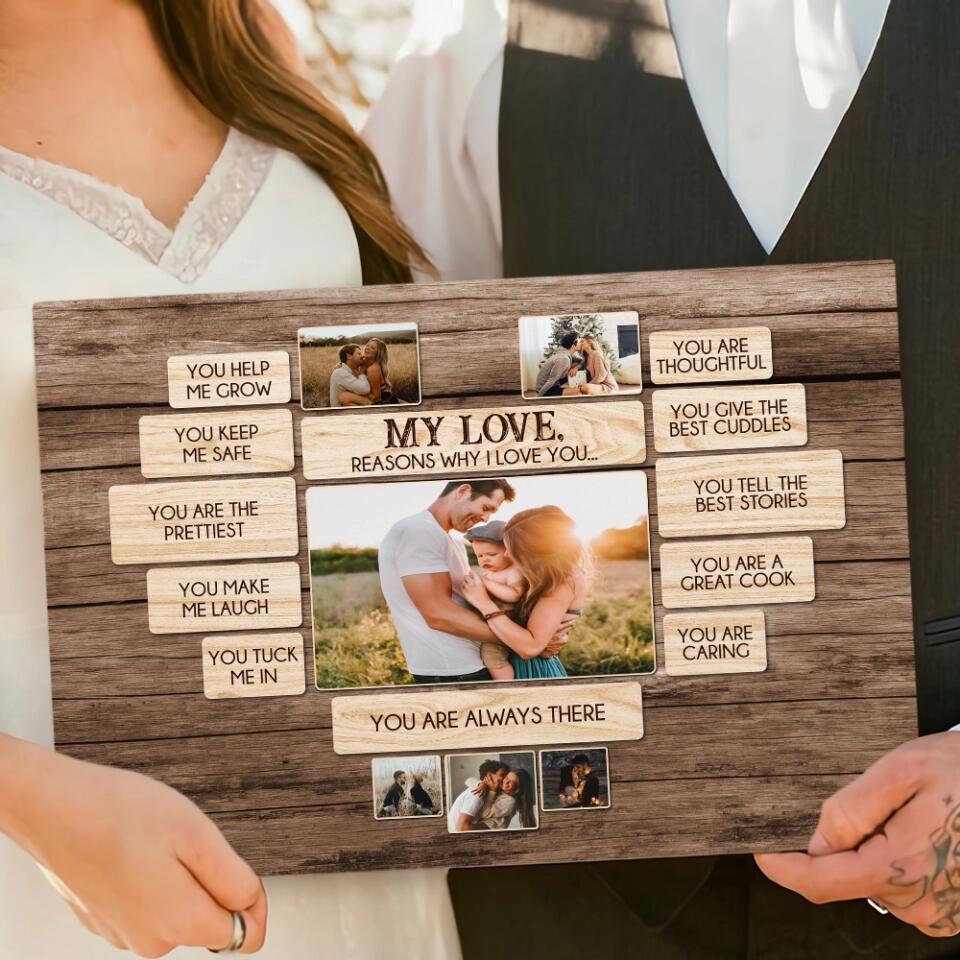 11 Reasons Why We Love Daddy/Mommy - Custom Canvas Poster - Birthday Gift For Parents Grandparents
