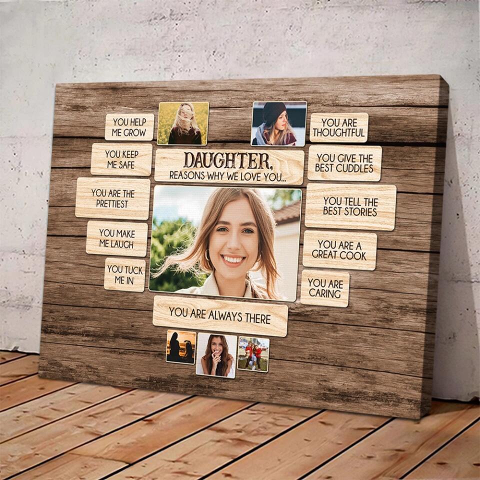 11 Reasons Why We Love Daddy/Mommy - Custom Canvas Poster - Birthday Gift For Parents Grandparents