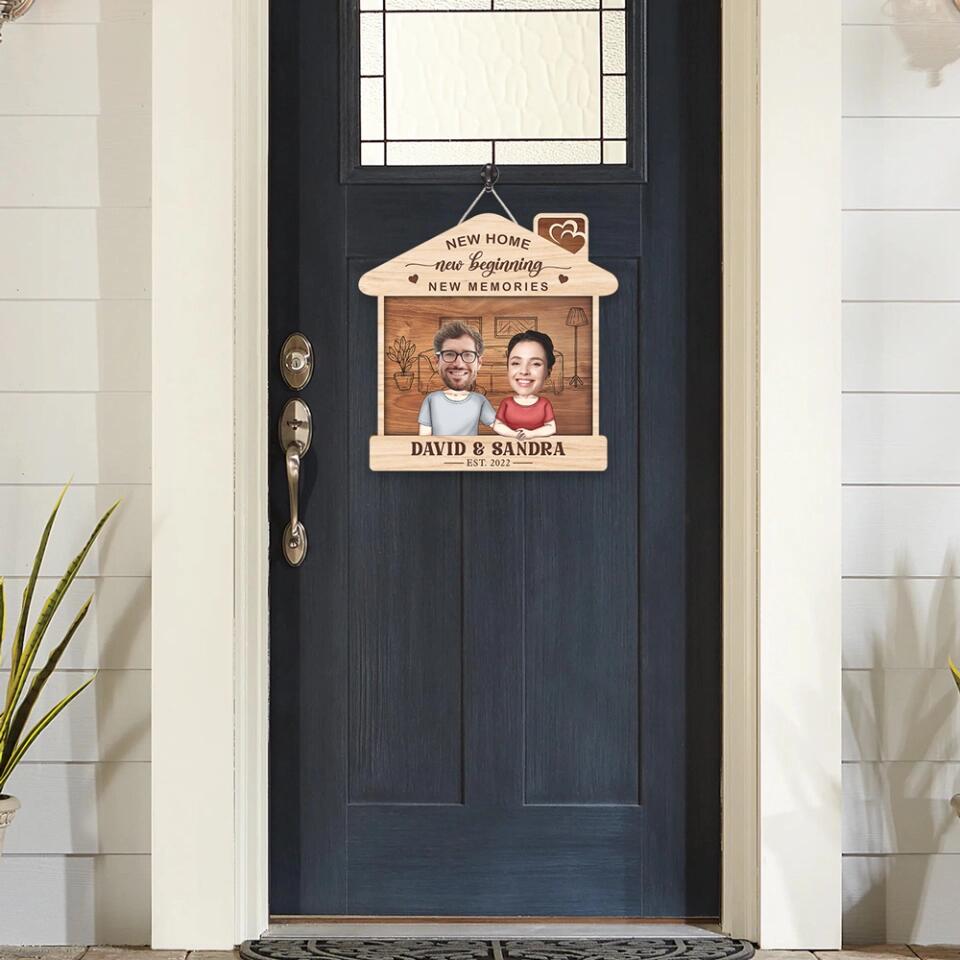 Couple Wooden Sign Family Where Life Begins And Love Never Ends - Housewarming Gifts - Custom Wooden Sign - Gift For Couples