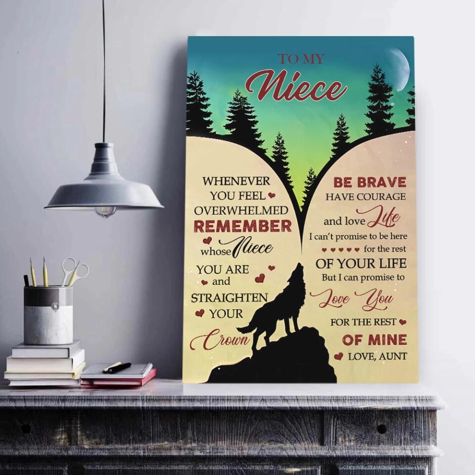 Love Message To Nephew From Aunt - Custom Canvas Poster - Birthday Gift For Nephew For Son