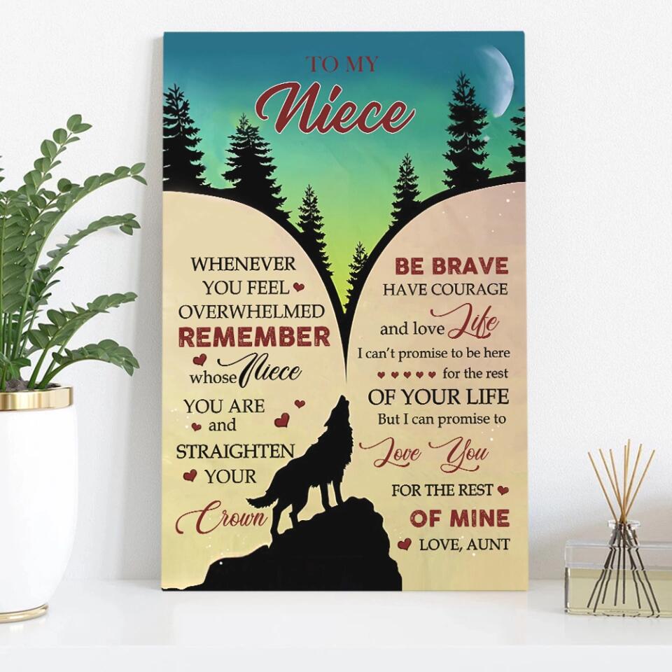 Love Message To Nephew From Aunt - Custom Canvas Poster - Birthday Gift For Nephew For Son