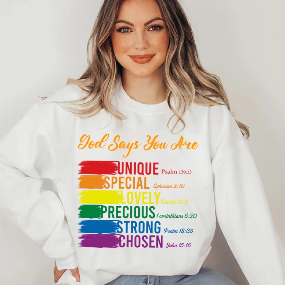 God Says You Are - Tshirt Sweater - Best Birthday Gifts for Him Her Daughter Son Grandma Mom - 301IHPVSSW135
