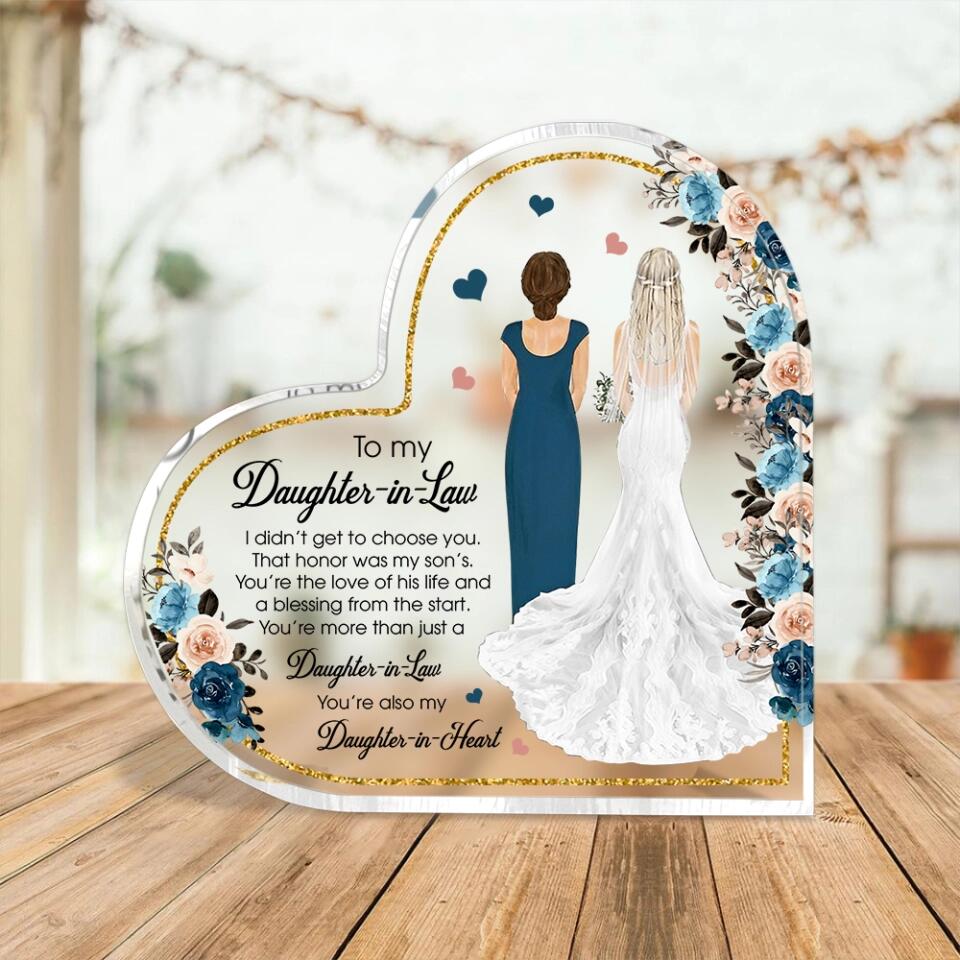 You Are More Than A Daughter-in-law - Personalized Heart Acrylic Plaque - Best Gift For Daughter in law - 301IHPNPAP112