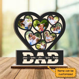 Dad In Our Heart - Personalized Wooden/Acrylic Plaque - Best Gift For Dad/Father For Him On Anniversary - Father's Day Gify - 302ICNNPWP178