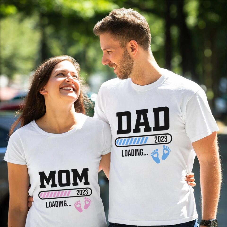 Pregnancy Announcement Onesie And Couple Tshirt Gift For New Parents