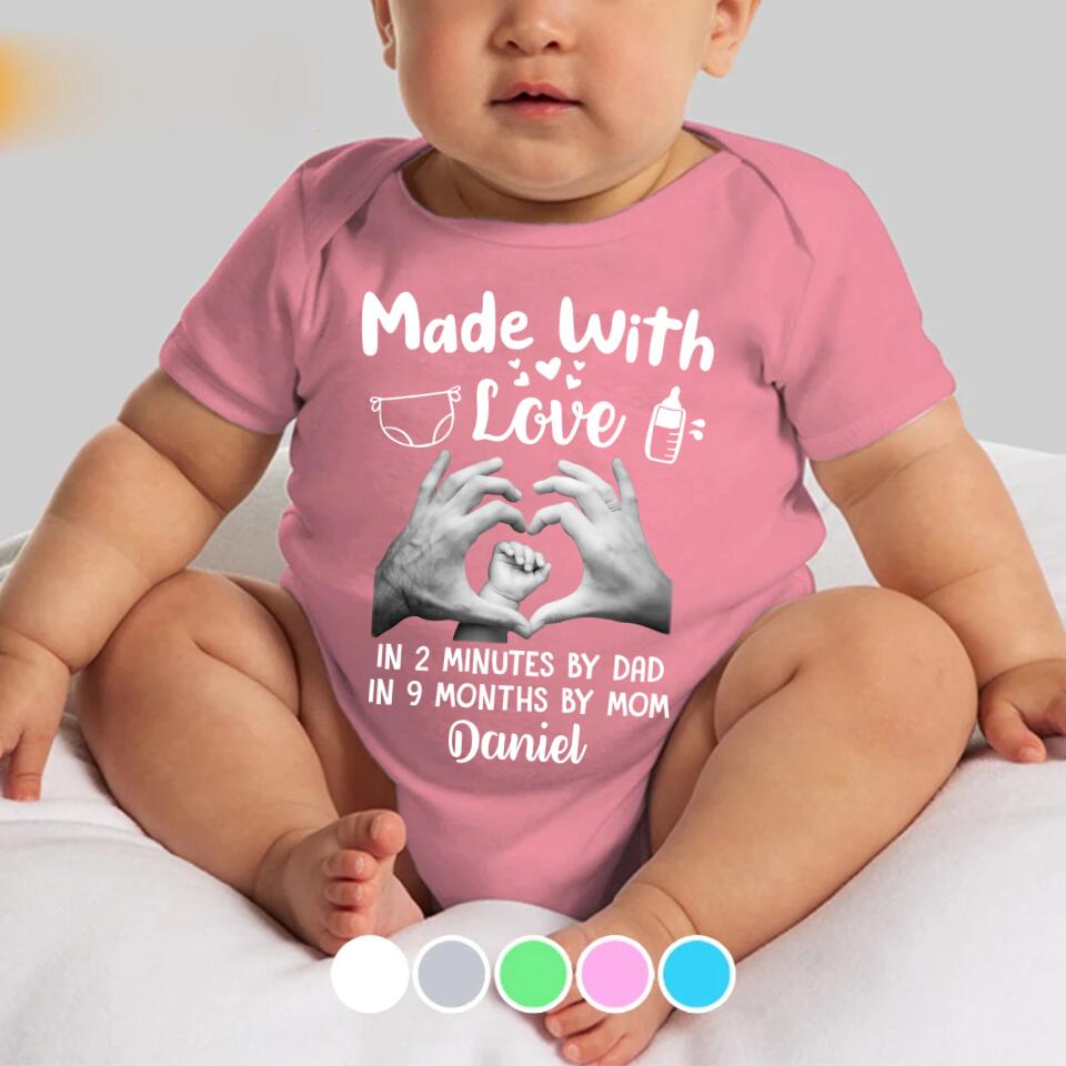 The Baby Made With Love - Personalized Babysuit Onesie - Gift For Baby