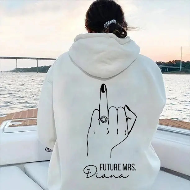Future Mrs Custom Engagement Ring - Personalized Hoodie - Best Gift For Fiancee For Bride - Wedding Gift For Her -302IHPNPTS211