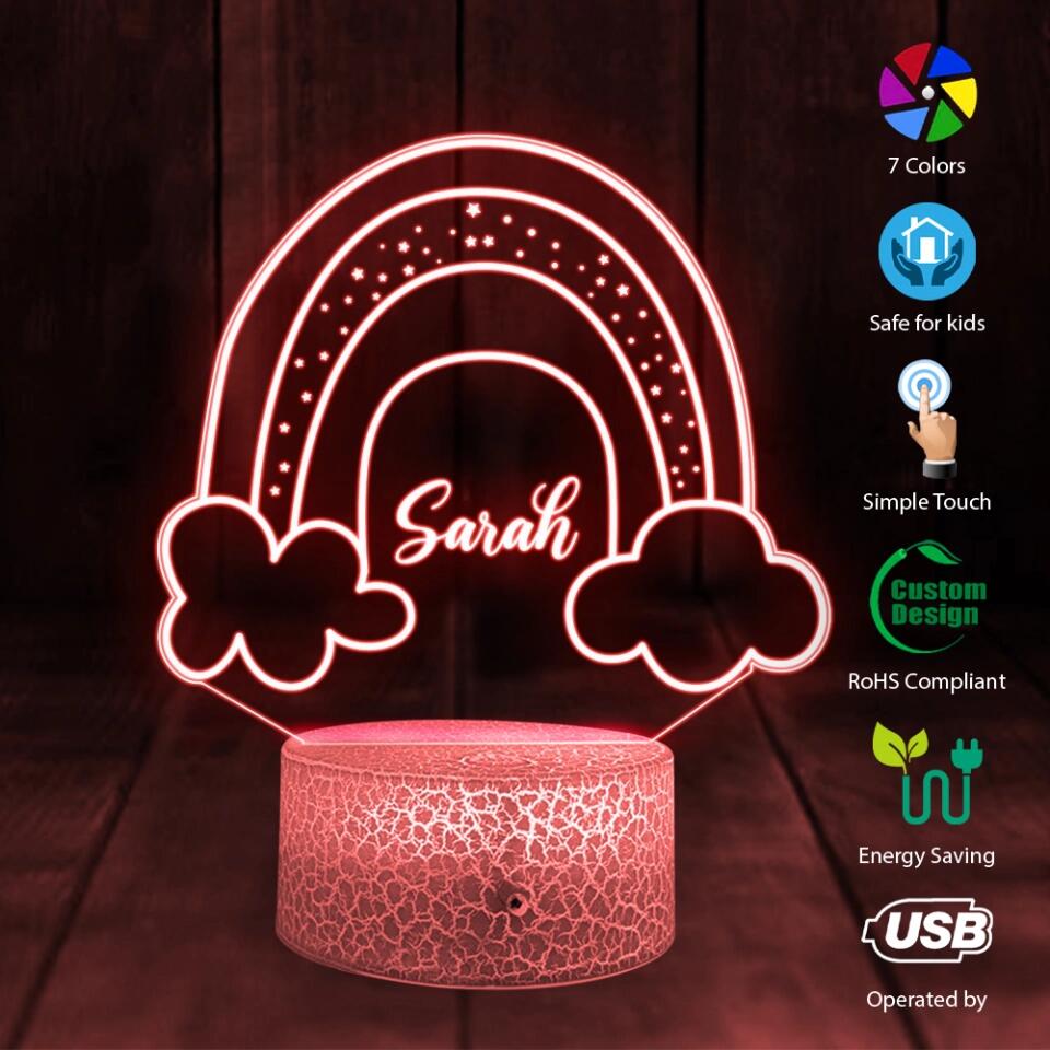 Custom Style And Name 3D Led Light - Beautiful Light For Kids For Children - Best Home Decor Cozy Room For Kids - 301IHPLNLL155