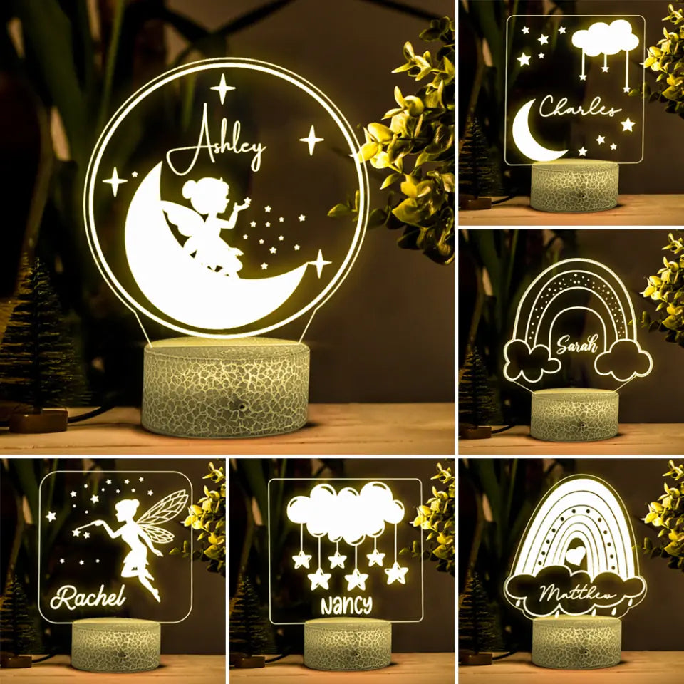 Custom Style And Name 3D Led Light - Beautiful Light For Kids For Children - Best Home Decor Cozy Room For Kids - 301IHPLNLL155