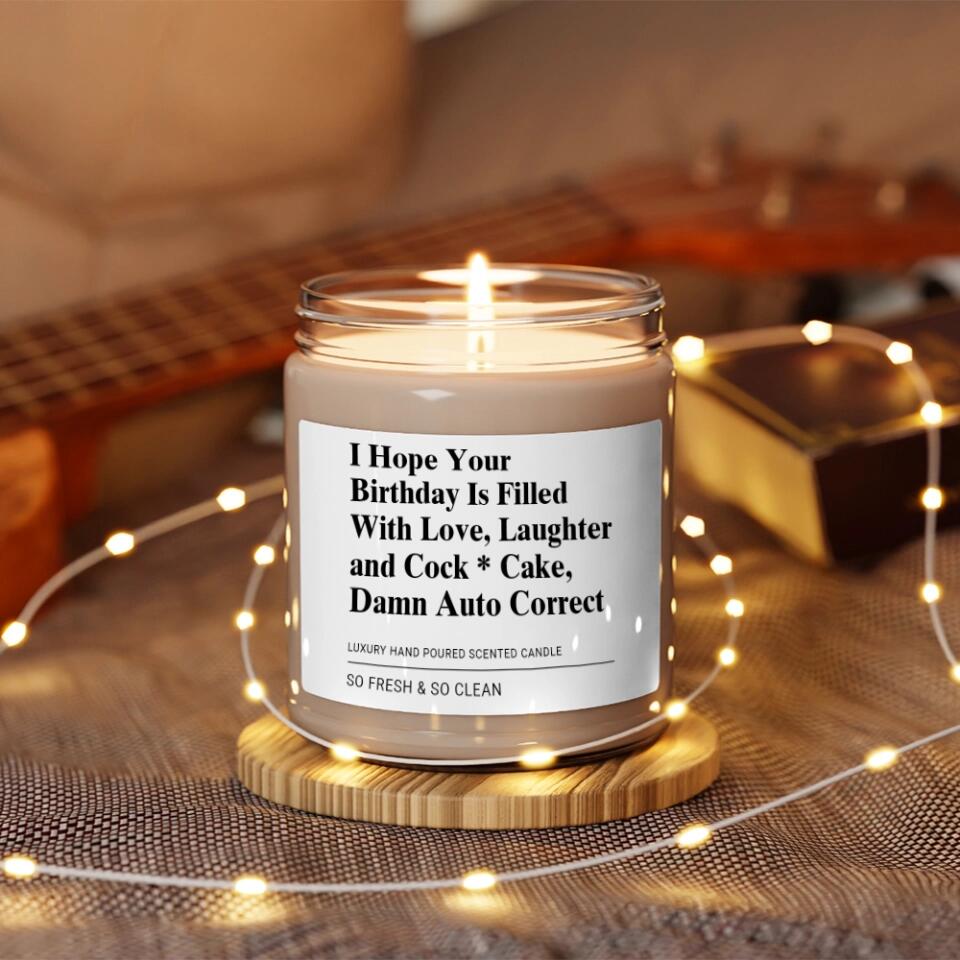 I Hope Your Birthday Is Filled With Love Personalized Scented Candle