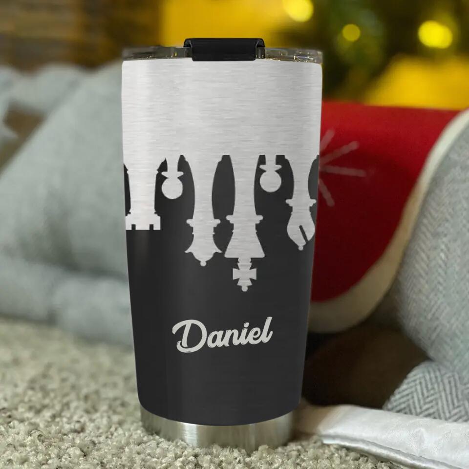 Chess Stainless Steel Tumbler, Personalized Chess Gift, Board Game Gift, Chess Lover Gift - 302IHPNPTU239