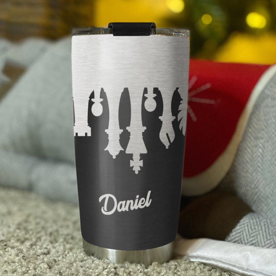 Chess Stainless Steel Tumbler, Personalized Chess Gift, Board Game Gift, Chess Lover Gift - 302IHPNPTU239