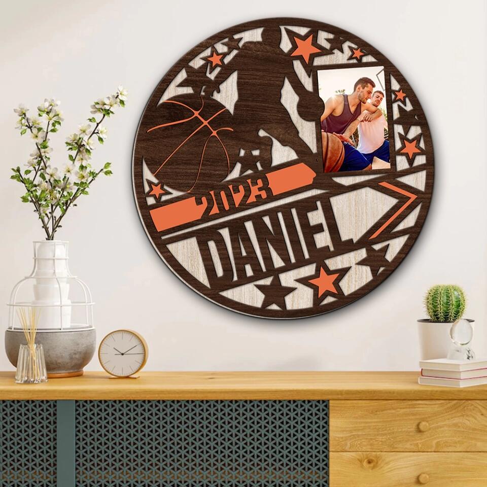 Basketball Player Basketball Star Custom Wooden Art Birthday Gift For Basketball Lovers