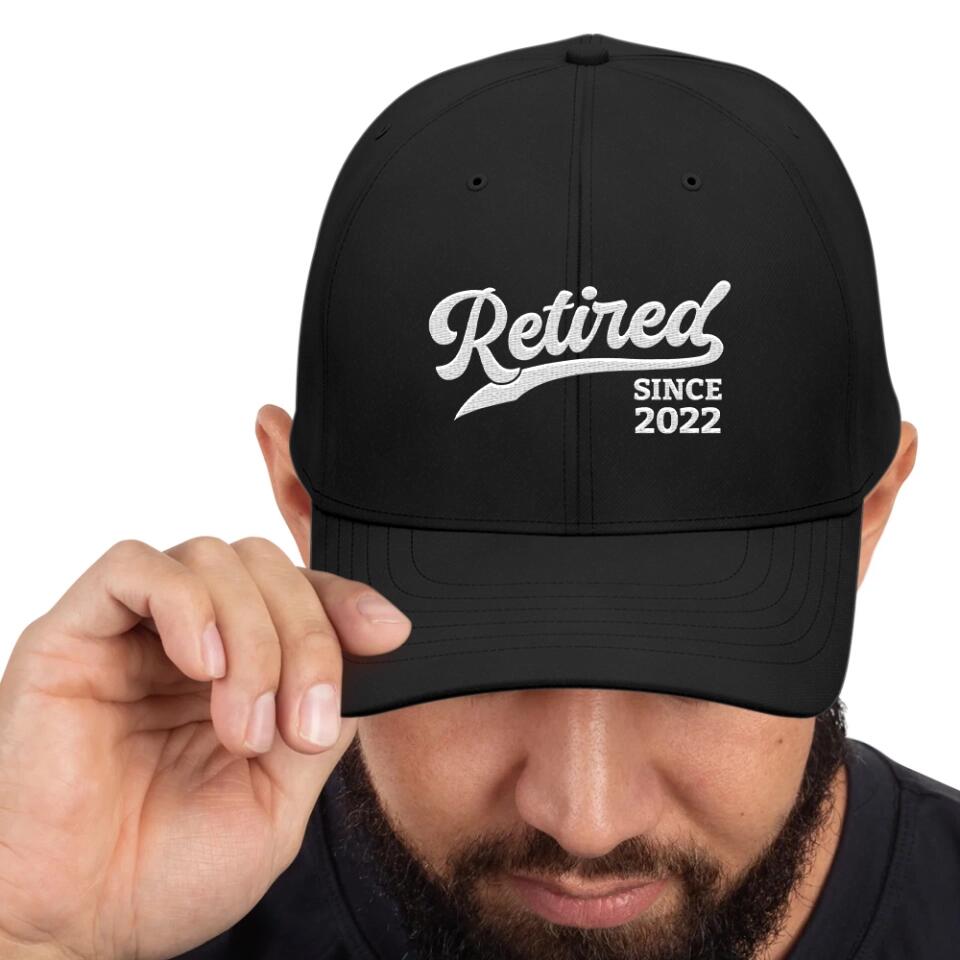 Retired Since - Custom Year Cap - Retirement Gift For Him