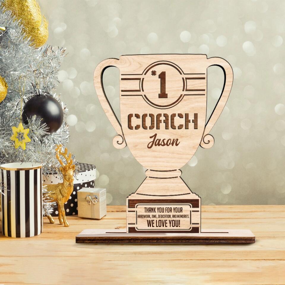 Thank You For Your Hard Work Time And Memories - Personalized Wooden Plaque 3 Layers - Best Gift For Your Coach - 303IHPLNWP307