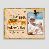 Our First Mother's Day Elephant Mom Personalized Photo Clip Frame