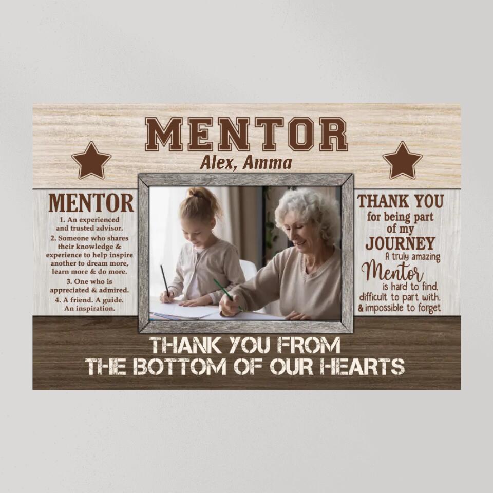 Definition Of Mentor Thank You - Custom Canvas Poster - Appreciation Gift For Mentor Boss